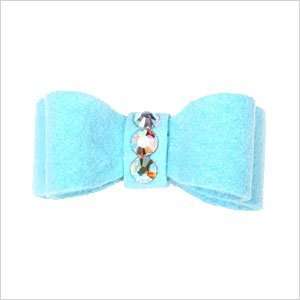   Style Bow w/ Crystals for Dogs   Tiffy (bright) Blue: Kitchen & Dining