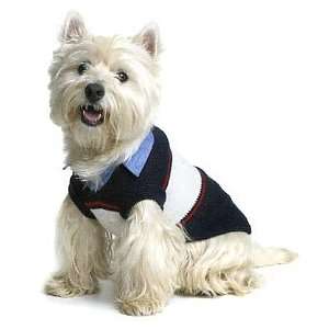 Blue & White Knit Sweater for Dog   XS:  Kitchen & Dining