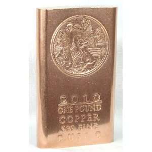  One Pound (1lb) New York City Copper Bullion Bar .999 Fine 