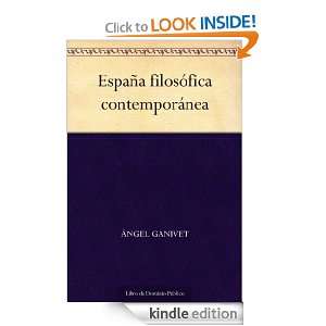 España filosófica contemporánea (Edición de la Biblioteca Virtual 