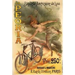  Bicyclette La Peoria Vintage Giclee Bicycle Poster 