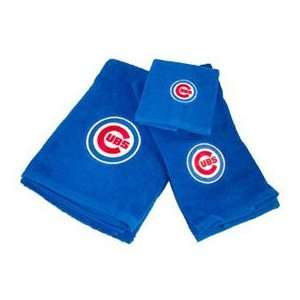  Chicago Cubs Three Piece Bath Towel Set: Sports & Outdoors