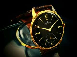 CLASSIC BAUME & MERCIER BLACK DIAL GOLD – PLATED . NO R  