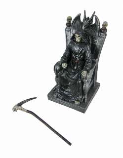 REIGN OF DARKNESS Grim Reaper On Throne Statue  