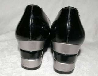 Ferragamo Black Patent Leather Pumps Heels Womens Shoes 5 B  