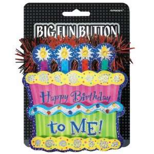   : Lets Party By Amscan Happy Birthday Big Fun Button: Everything Else