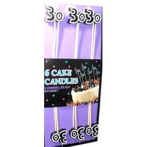  30th Birthday Candles   Cake Decoration Candle: Home 