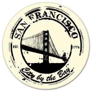 San Francisco City By The Bay Travel Stamp bumper sticker decal 4 x 4 