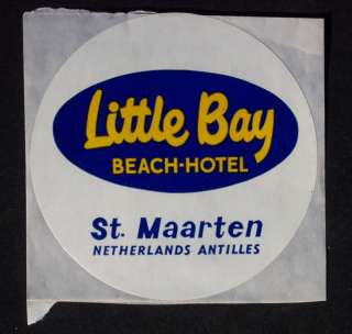1950s? Little Bay Hotel Netherlands Stick Sint Maarten  