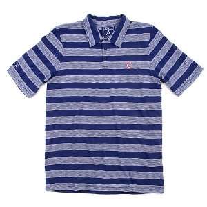   Cubs Ardent Garment Washed Striped Polo by Antigua: Sports & Outdoors