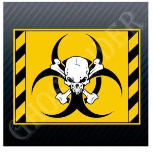 : Biohazard Skull Crossbones Road Symbol Warning Sign Racing Sticker 