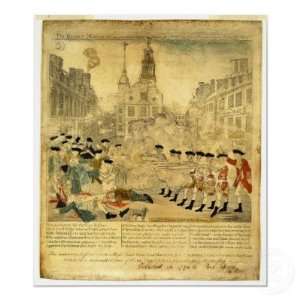  The Boston Massacre by Paul Revere Print