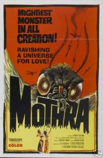 MOTHRA MOVIE POSTER Mightiest Monster RARE HOT VINTAGE  