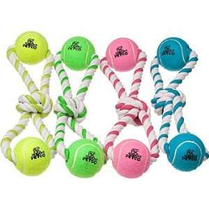  Petco Figure 8 Rope Tug with Tennis Balls Dog Toy: Pet 