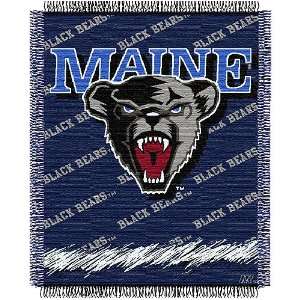 Maine Black Bears Triple Woven Jacquard NCAA Throw (017 Focus) (48x60 
