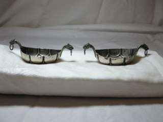 Marius Hammer Norway signed pair of silver Dragon Head bowls c1900 