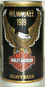 Harley Davidson Heavy Beer Milwaukee 1989 12oz Beercan  
