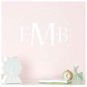 Kids Personalized Art: Girls Personalized Monogrammed Wall Decals 