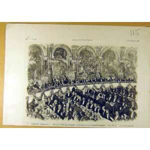  1903 Entente Cordiale Banquet Industry French Print
