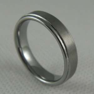 5mm Mens Brush Tungsten Ring Wedding Band Free Engrave  