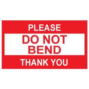  1500 2x3 Please Do Not Bend Thank You Labels / Stickers 