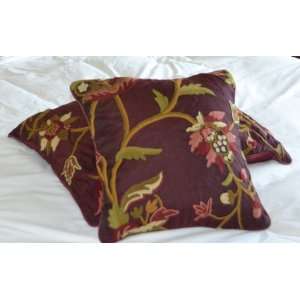   Pillow Sham Wild Flower Vermilion Silk Organza (16X16)