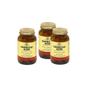  3 Bottles of Caprylic Acid   3x100 Tabs,(Solgar) Health 