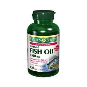  NB FISH OIL 1000MG ODORLESS 100SG NATURES BOUNTY Health 