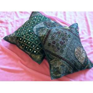   GREEN BEAD BEDDING BEDROOM THROW PILLOW COVER SHAM: Home & Kitchen