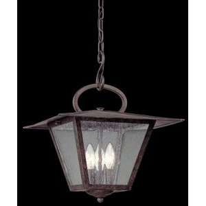   One Light Outdoor Large Pendant, Fired Iron Finish: Home Improvement
