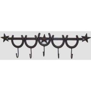   METAL STAR HORSE SHOE WALL HOOKS Case Pack 6   337928: Home & Kitchen