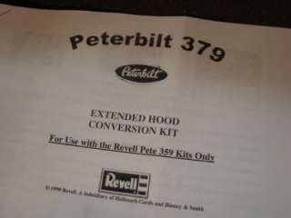 RESIN PETERBILT 379 EXTENDED HOOD COMP CONVERSION 1/25  