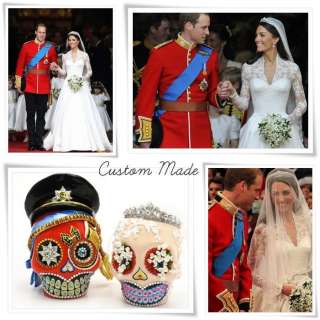   Made Personalized Skull Day of Dead Theme Wedding Cake Topper Handmade