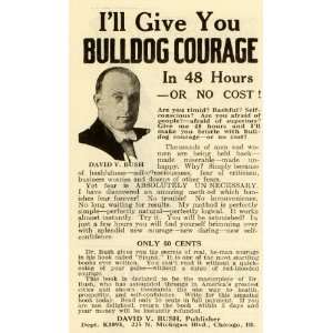  1928 Ad David Bush Chicago Illinois Courage Confidence 