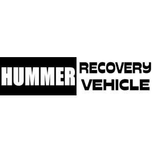 Recovery Vehicle   DECAL I   HUMMER