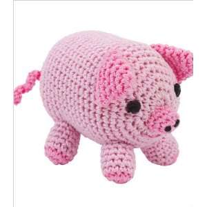    Knit Knacks Organic Crocheted Dog Toy   Piggy Boo