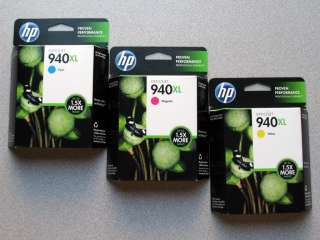 PACK HP GENUINE 940XL Color Ink (RETAIL BOX) (01 2014) 940 XL 8500A 