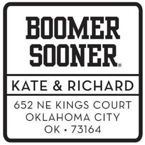  Boomer Sooner Rounded Square Stamp Collegiate Snap Stamp 