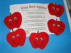 Felt Board/ Flannel Board   5 Red Apples  great educati