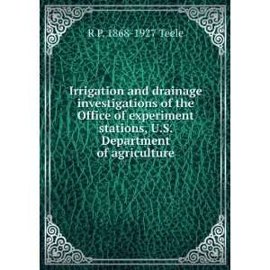   stations, U.S. Department of agriculture R P. 1868 1927 Teele Books