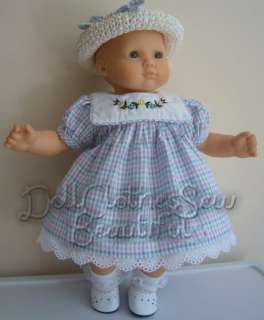 DOLL CLOTHES fits Bitty Baby Seersucker Dress & Hat!!!  