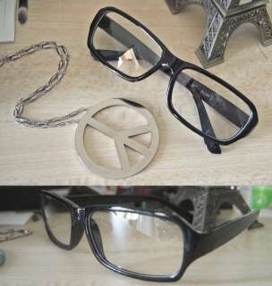 Clear Lens Eyeglasses Glasses for cosplay lolita cute Black Plastic 