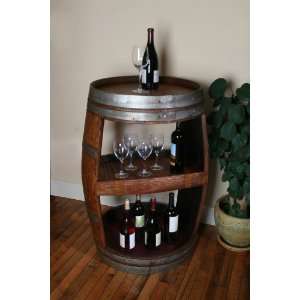  Double Sided Full Wine Barrel Cabinet: Home & Kitchen