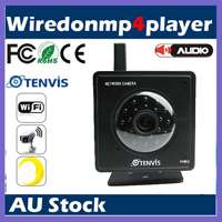 Genuine TENVIS Black Wireless Security IP Camera WiFi Internet Webcam 