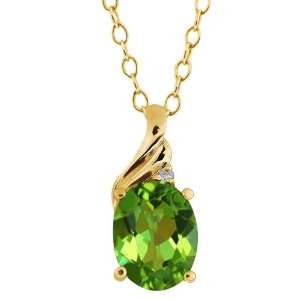 31 Ct Oval Envy Green Mystic Quartz Topaz Yellow Gold Plated Silver 