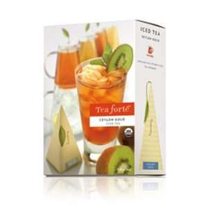 Tea Forte Organic Iced Ceylon Gold   5 Grocery & Gourmet Food
