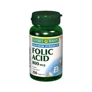  NATURES BOUNTY FOLIC ACID 800MCG 2843 250TB by NATURES BOUNTY 