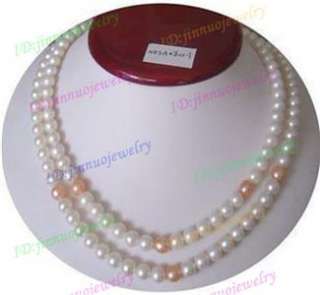 A+ 2Rows blending color South Sea Pearl Necklace JN365  