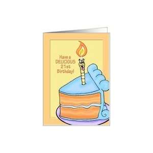  Tasty Cake Humorous 21st Birthday Card Card: Toys & Games