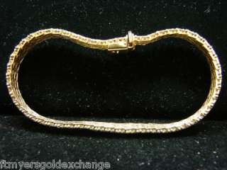 Solid .925 Fine Silver Gold Gilt Sterling Bracelet Mesh Link Free 